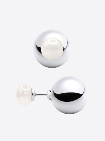 Boucles d'oreilles 'Cap Ferret' Ateliers Saint Germain en blanc : devant