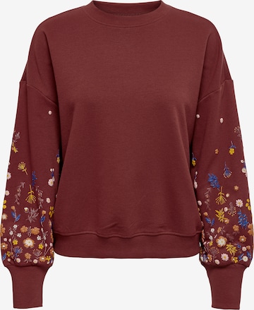 ONLY Sweatshirt 'ONLBROOKE' in Rot: Vorderseite