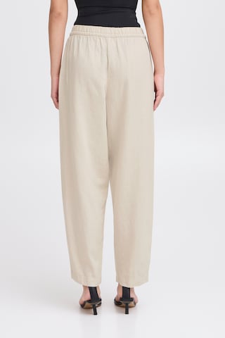 ICHI Wide Leg Hose in Beige