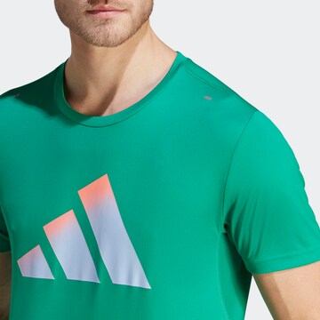 ADIDAS PERFORMANCE Functioneel shirt 'Run Icons' in Groen