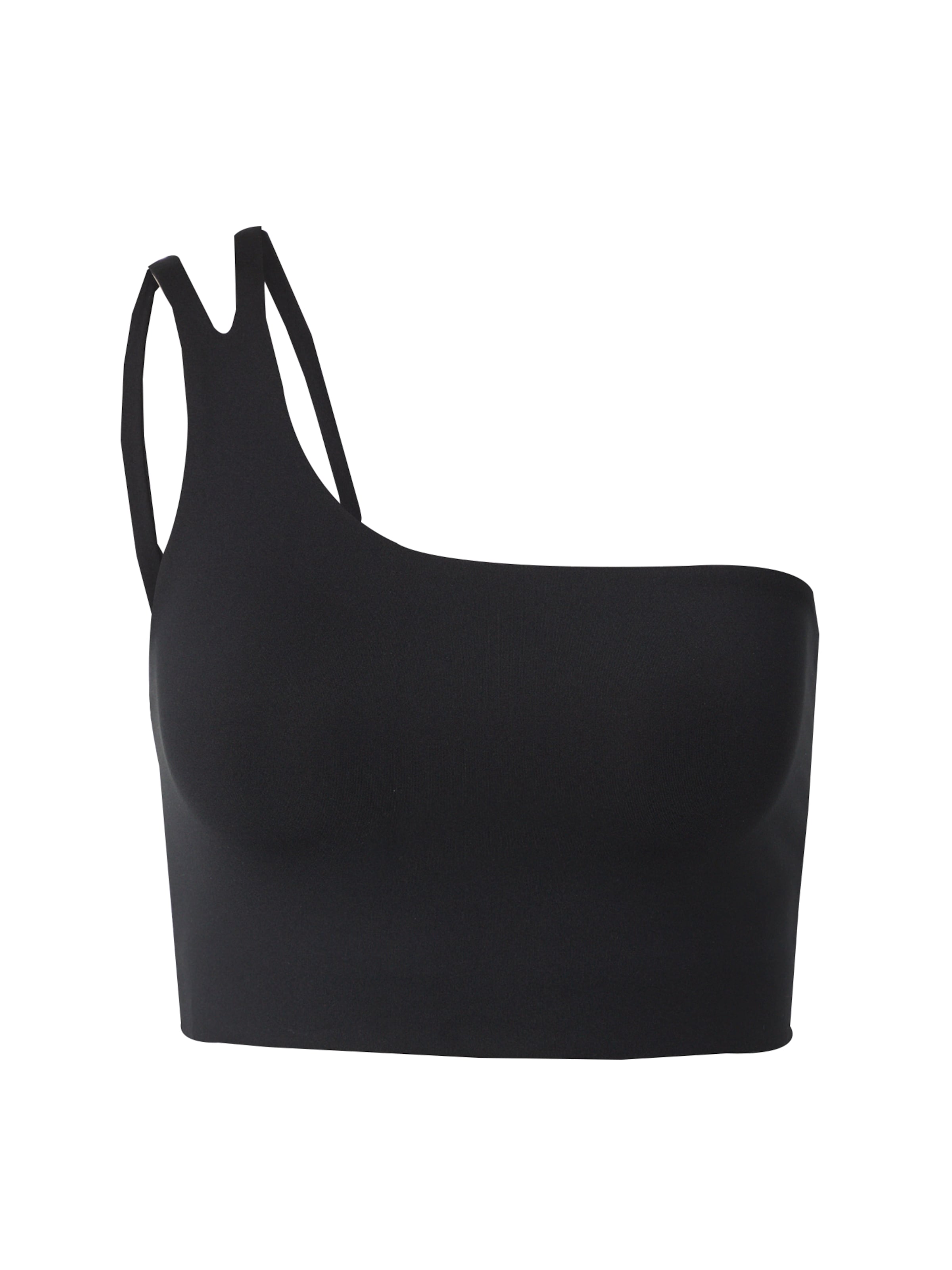 Girlfriend Collective Korzetová Sportovní podprsenka 'Uma One' – černá: přední strana