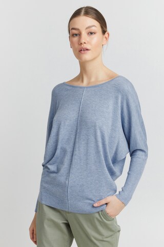 Pull-over 'Herdis' Oxmo en bleu : devant