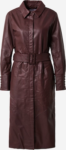 Maze Between-Seasons Coat in Brown: front