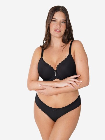 SugarShape Thong in Black: front