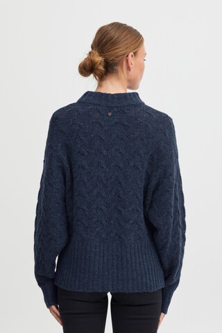 PULZ Jeans Strickpullover 'ASTRID' in Blau