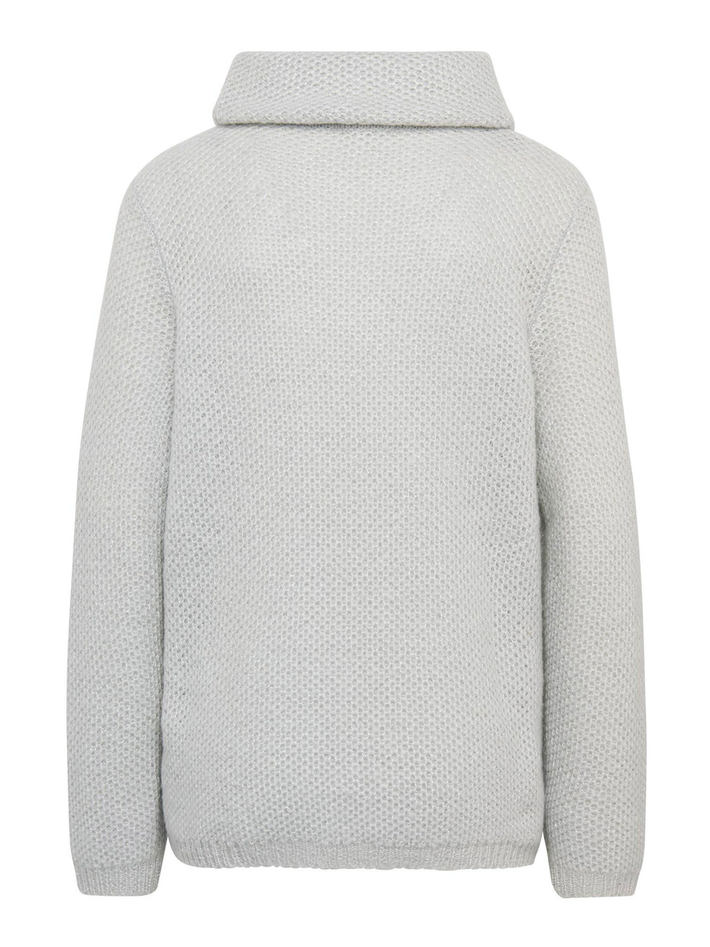 Goldner Pullover in Grau