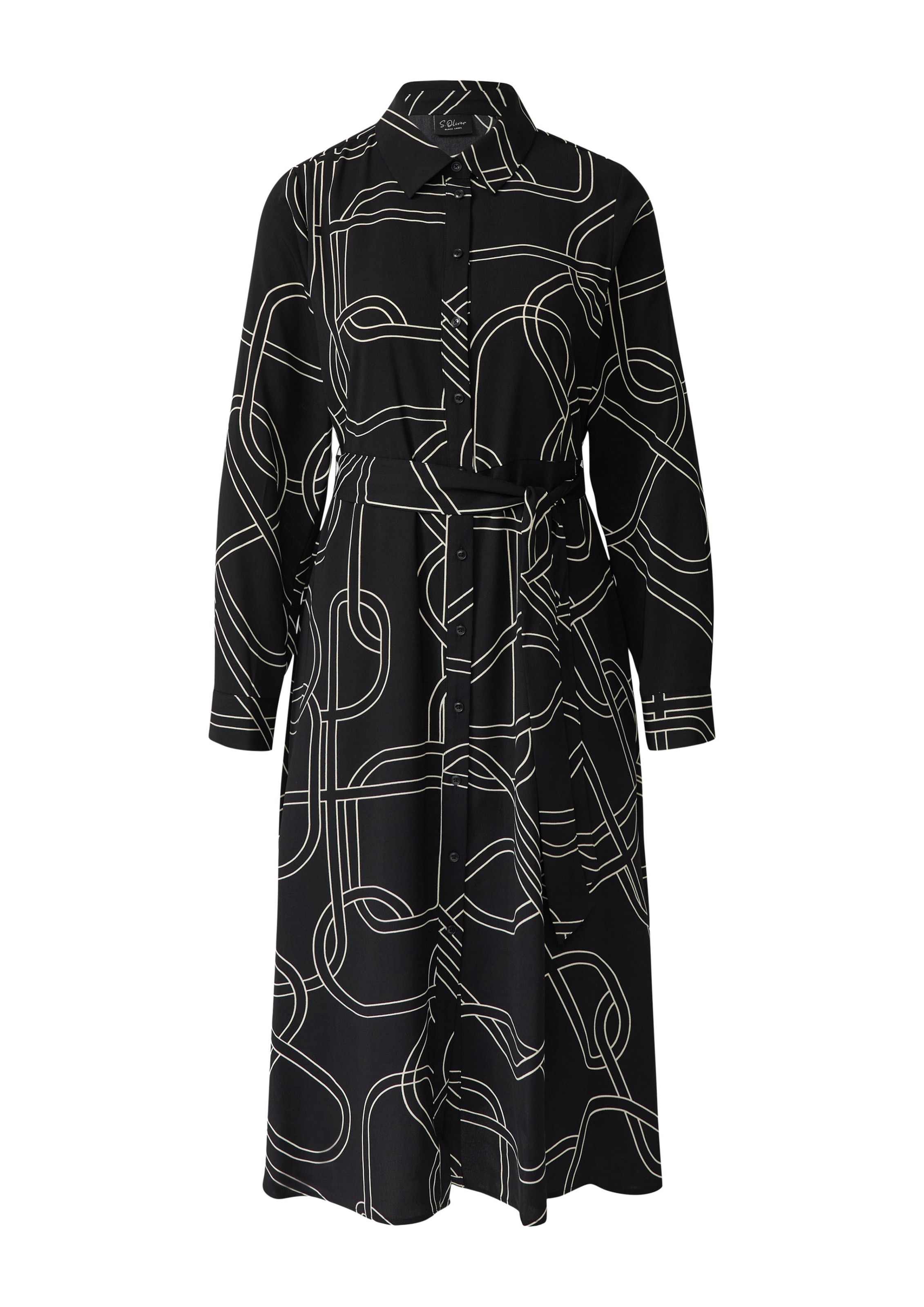 Robe-chemise s.Oliver en noir : devant