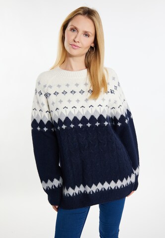 usha BLUE LABEL Sweater in Blue: front