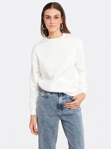 Sweat-shirt Ethiquet en blanc