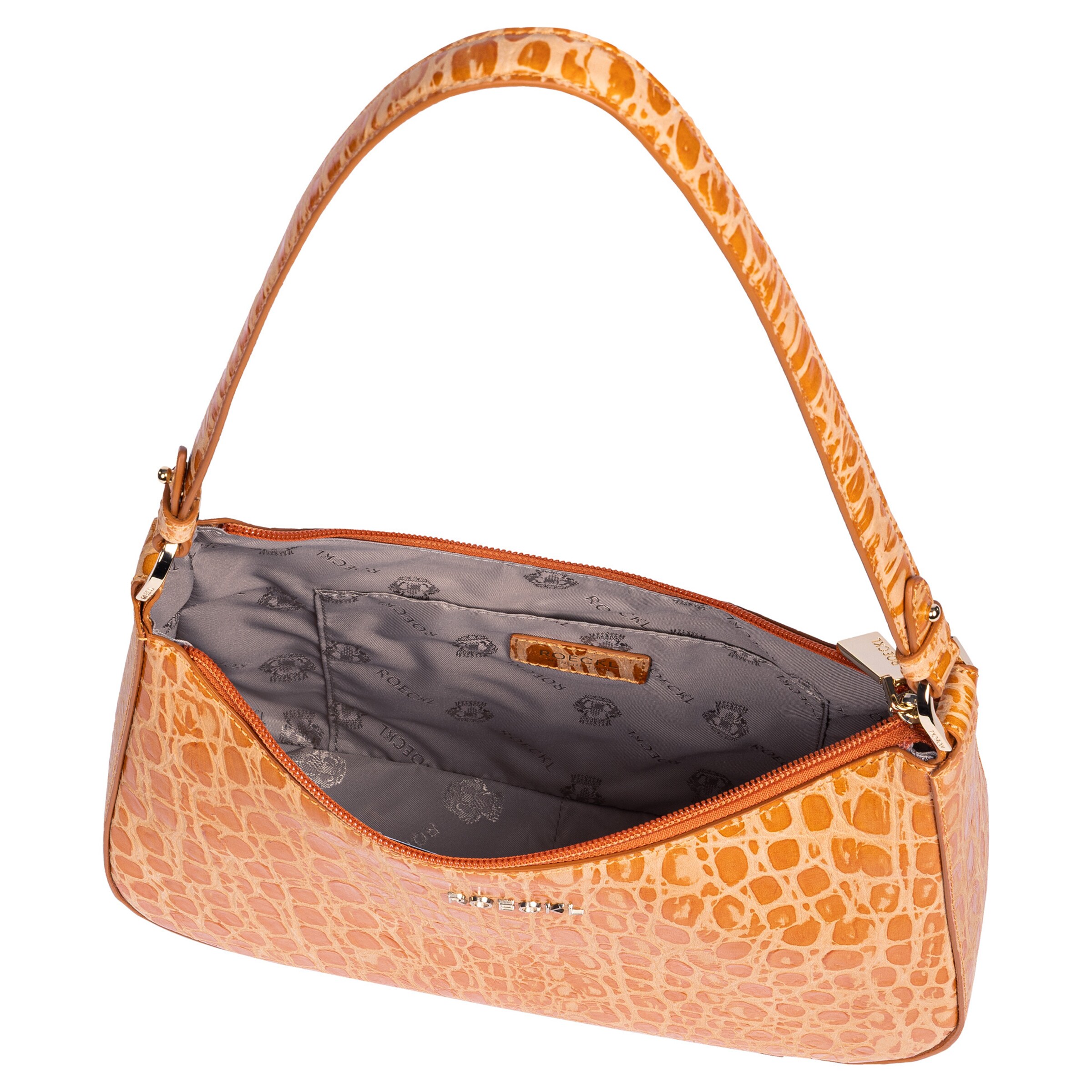 Borsa a spalla 'CLEO SCHULTERTASCHE CROCO SMALL' di Roeckl in giallo