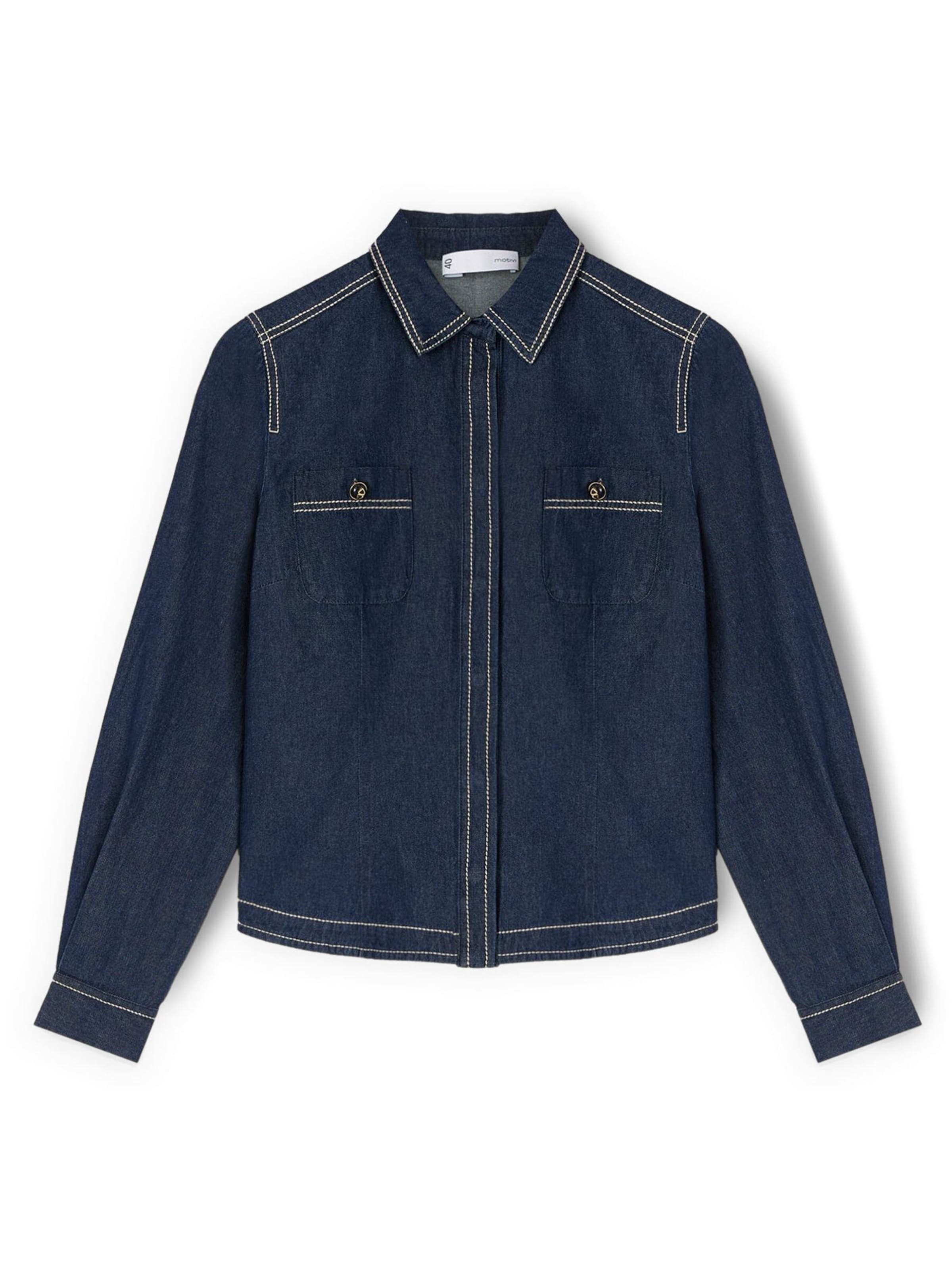 Camicia da donna di MOTIVI in blu: frontale
