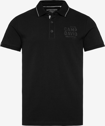 CAMP DAVID Shirt in Black: front