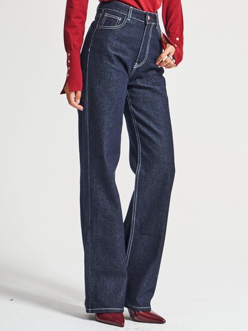 IT'S BASIC Regular Jeans 'Straight High Rise Jeans' in Blauw