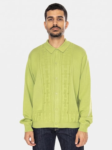 HUF Strickjacke 'PIstachio'‌ in Grün: Vorderseite