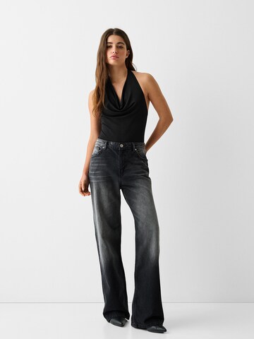 Bershka Shirt bodysuit in Black