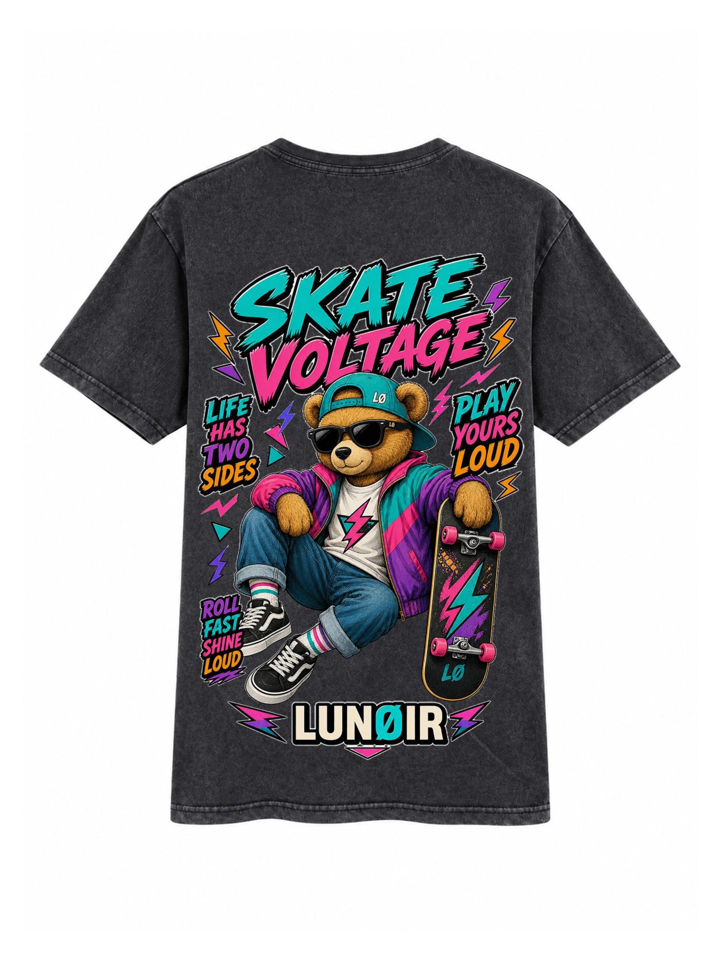 LUNØIR Studio Shirt 'Skate Voltage'‌‌‌‌‌ in Schwarz: Vorderseite