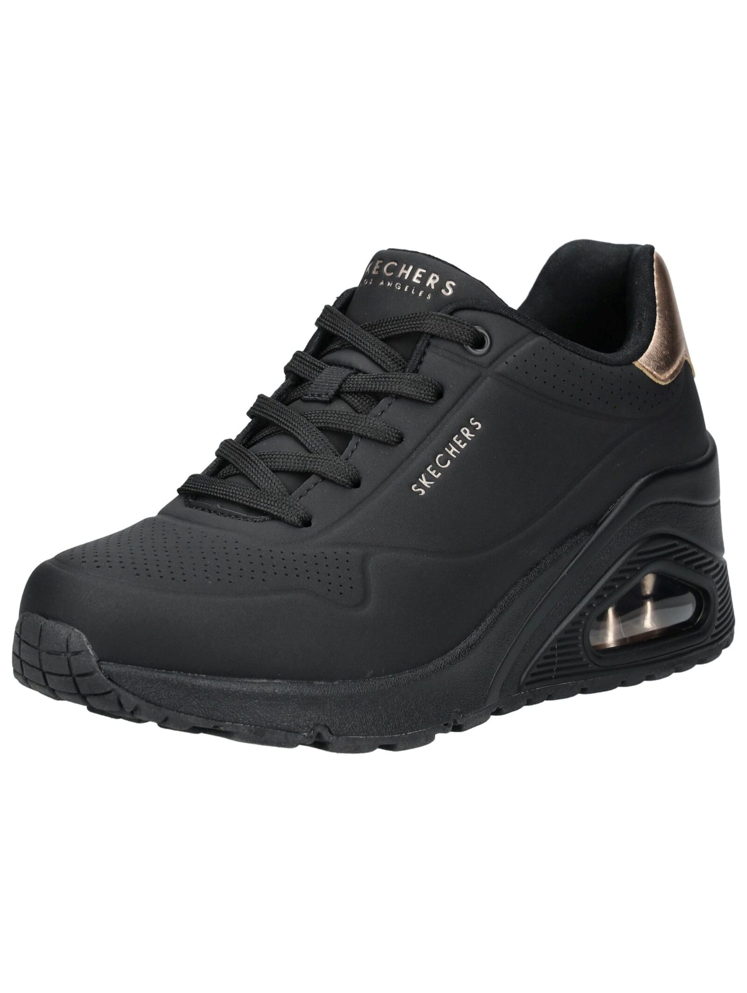 Baskets basses 'Uno Wedge - Hi Steps' SKECHERS en noir : devant