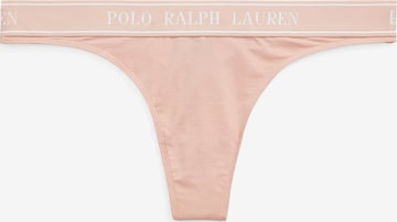 Slip ' Mid Rise Thong ' Polo Ralph Lauren en beige : devant