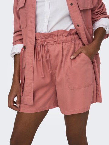 ONLY Loose fit Trousers 'Kenya' in Pink