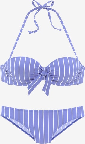 VIVANCE Bandeau Bikini in Blue: front