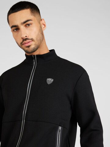 EA7 Emporio Armani Zip-Up Hoodie in Black