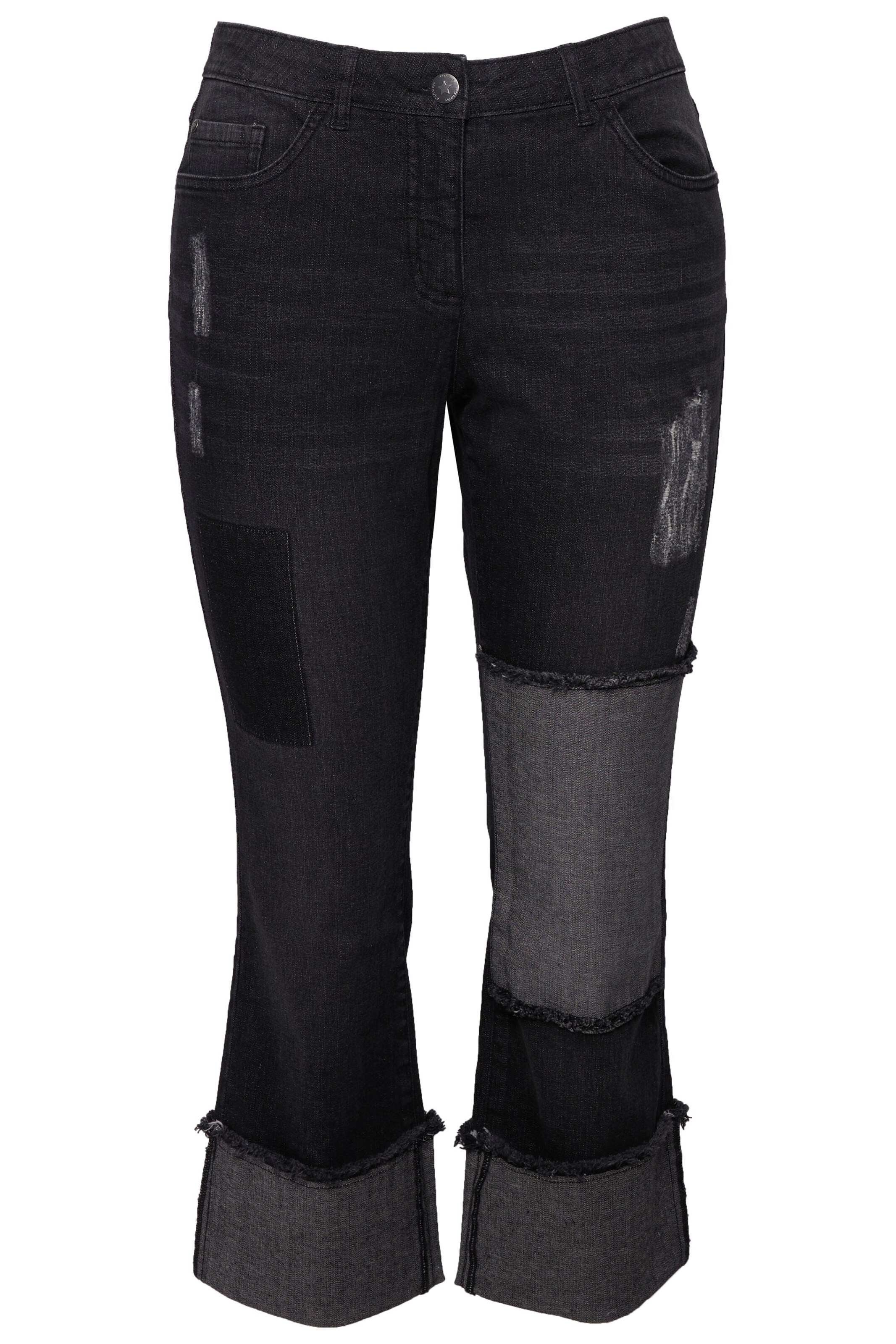 Angel of Style Flared Jeans in Zwart: voorkant