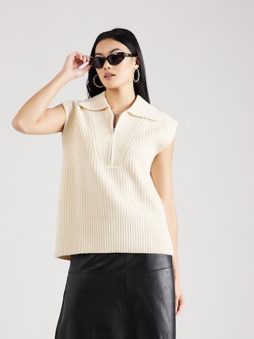 Pullover 'Fulton' di modström in beige: frontale