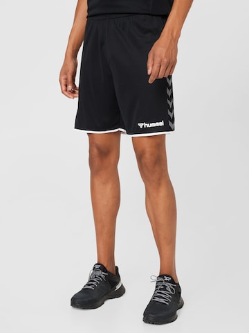 Hummel Normální Sportovní kalhoty 'Poly' – černá: přední strana