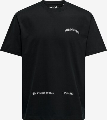 T-Shirt 'Apoh Life' Only & Sons en noir : devant