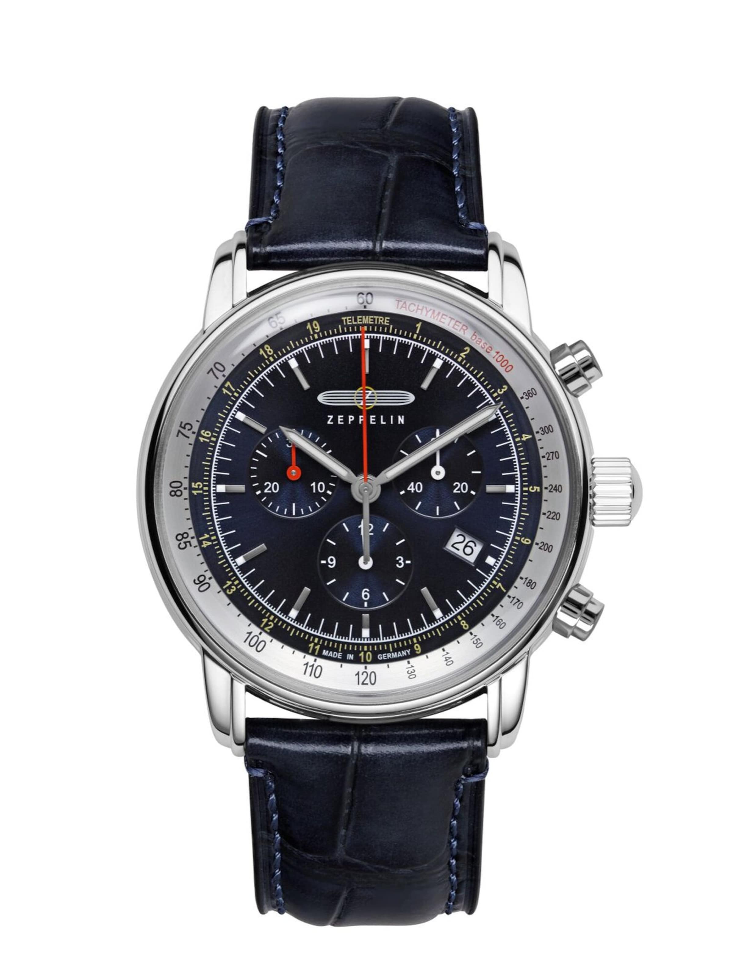 Zeppelin Analoog horloge &#x27;LZ14 Marine&#x27; in Blauw: voorkant