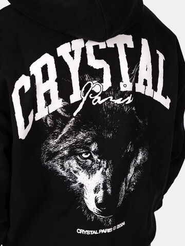 Crystal Paris Sweatshirt 'Nightwolf' in Black