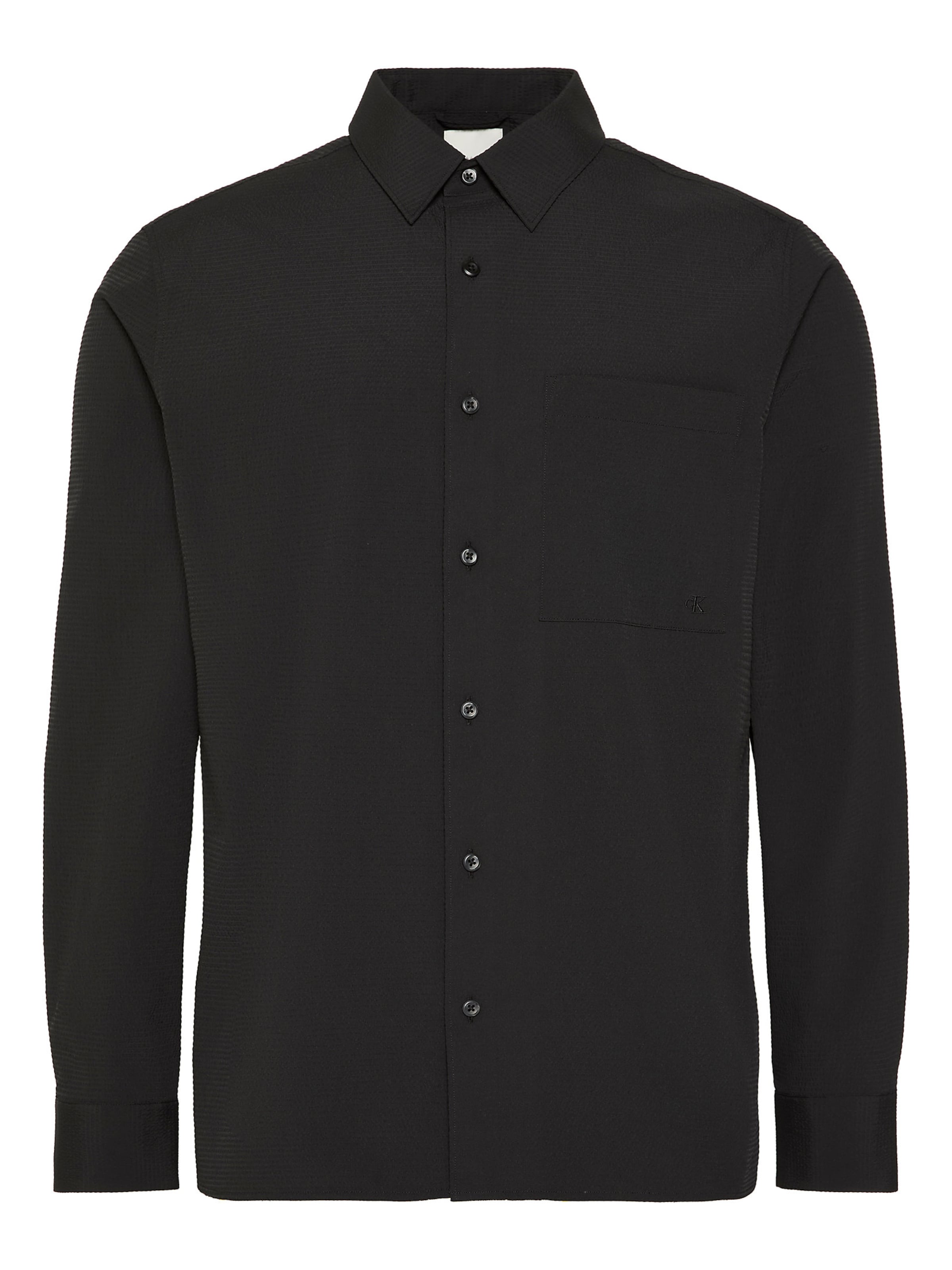 Calvin Klein Regular Fit Businesshemd in Schwarz: Vorderseite