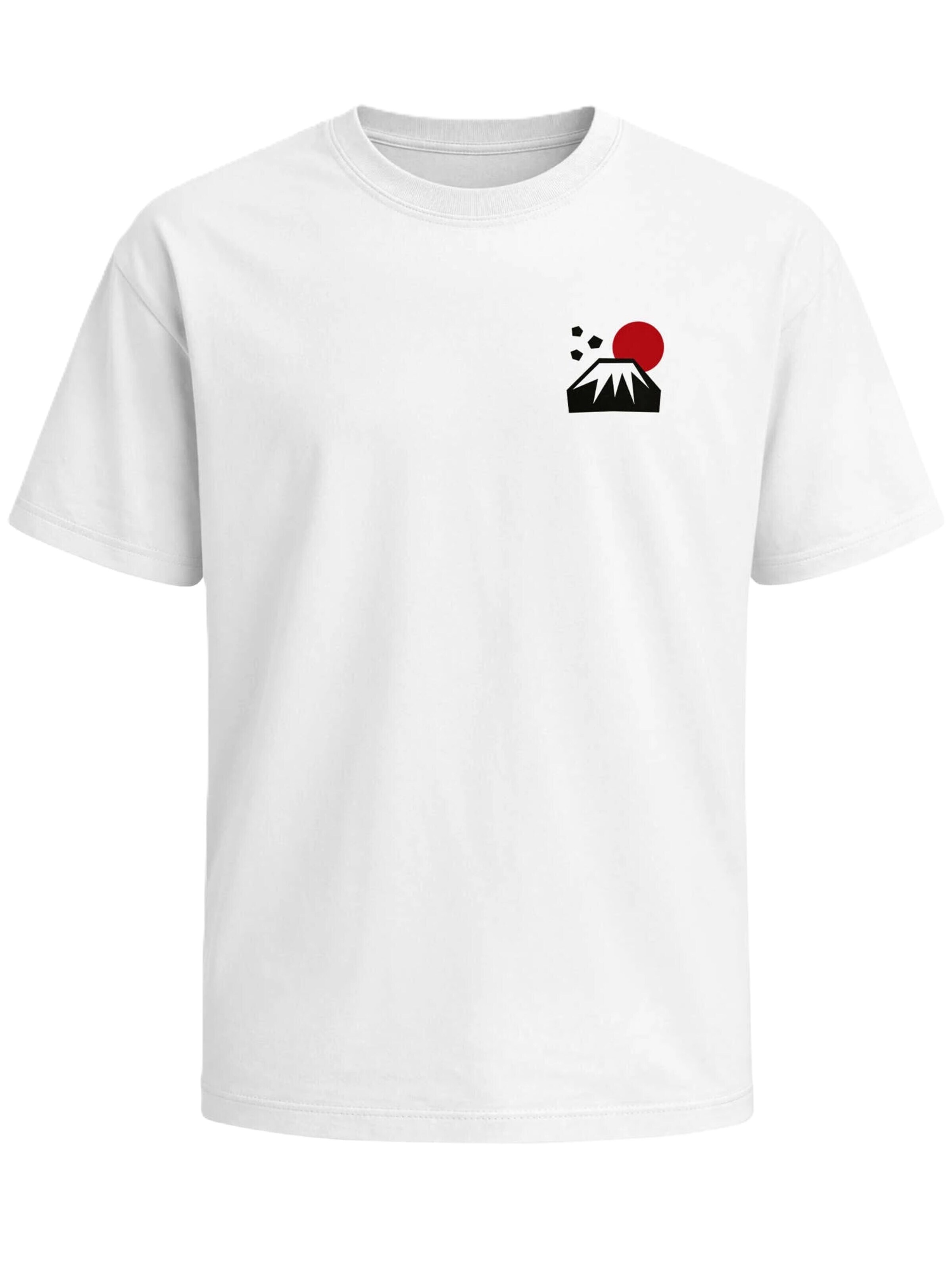 Neverless Shirt 'Mount Fuji' in White: front