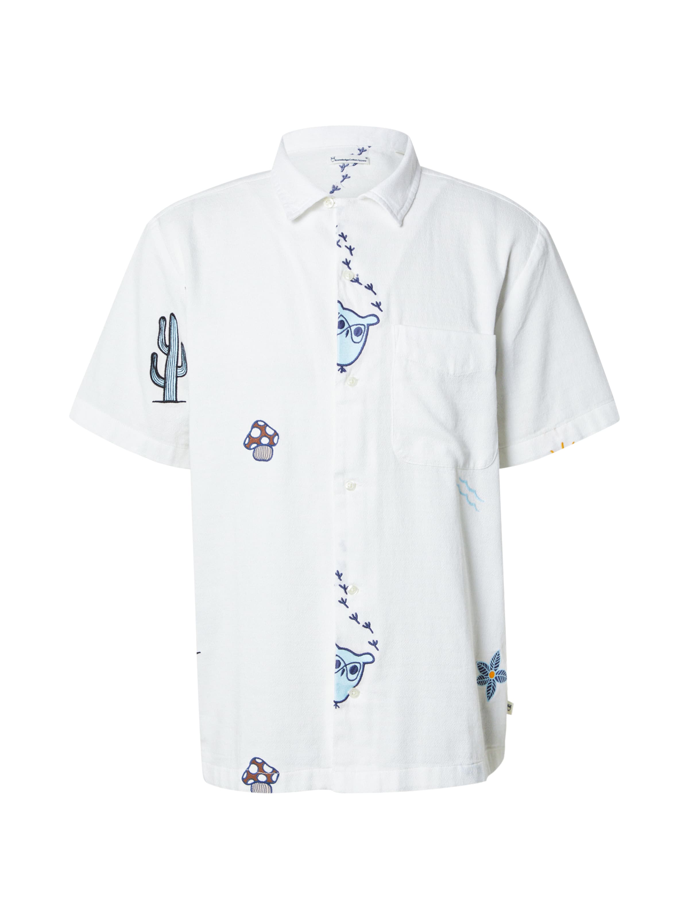 KnowledgeCotton Apparel Tavaline suurus Triiksärk, värv valge: eest vaates