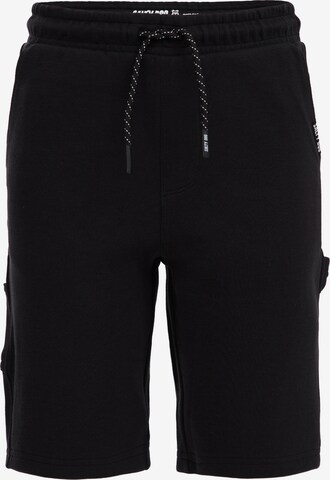 WE Fashion Slim fit Pants in Black: front