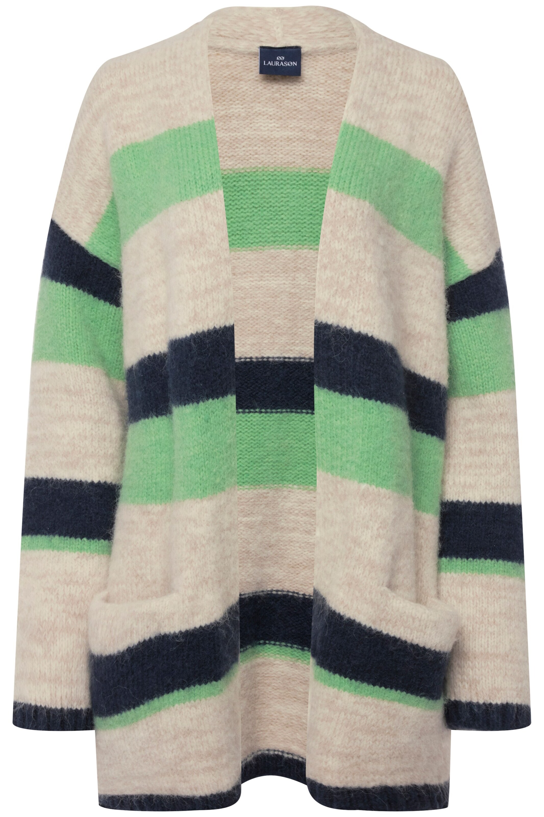 LAURASØN Strickjacke in Grün: Vorderseite