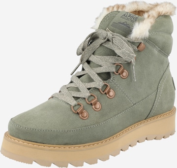 ROXY Lace-Up Ankle Boots 'SADIE' in Green: front