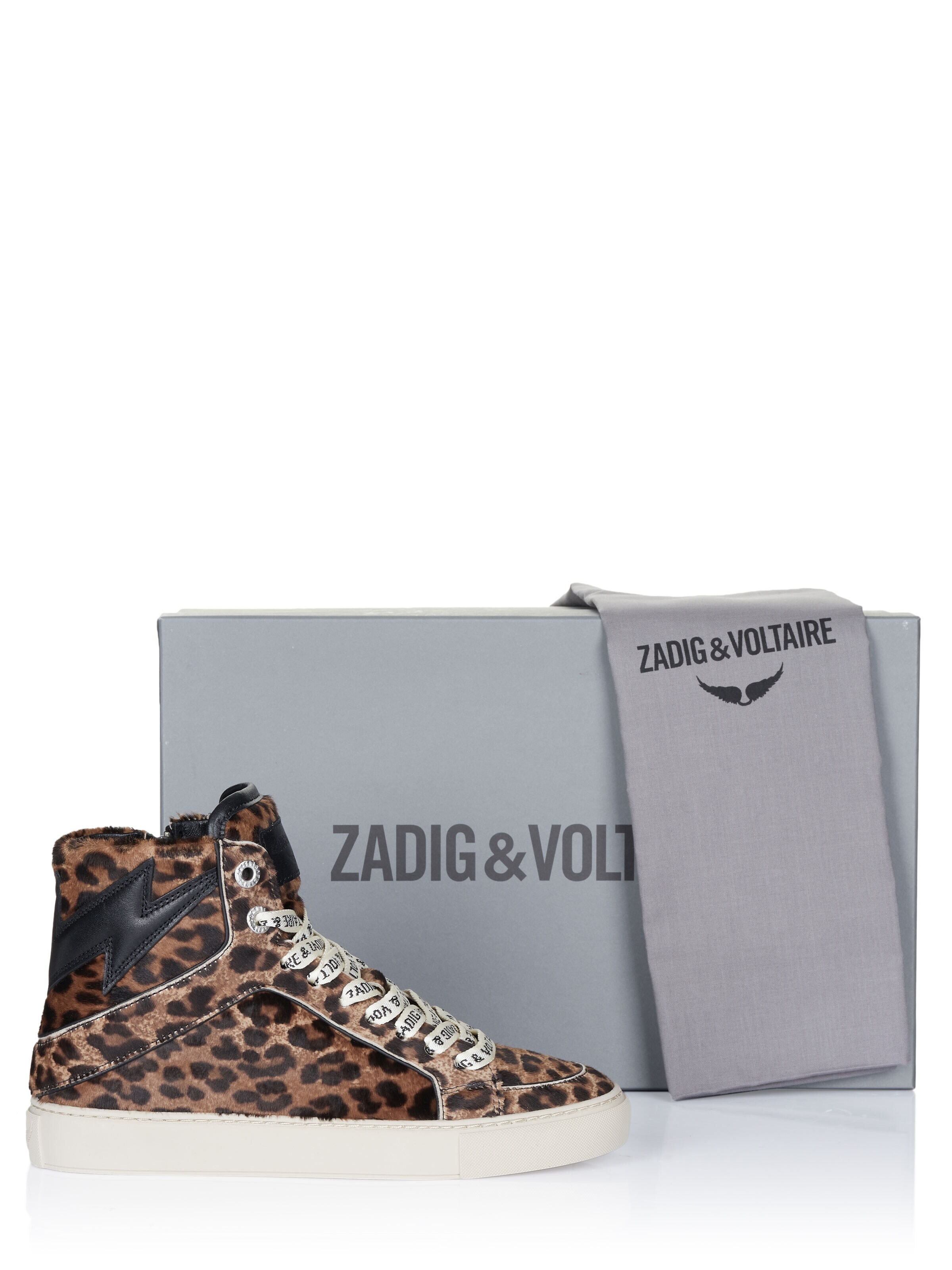 Zadig & VoltaireVisoke tenisice 'Zadig & Voltaire HIGH FLASH Sneaker leopard' - smeđa boja
