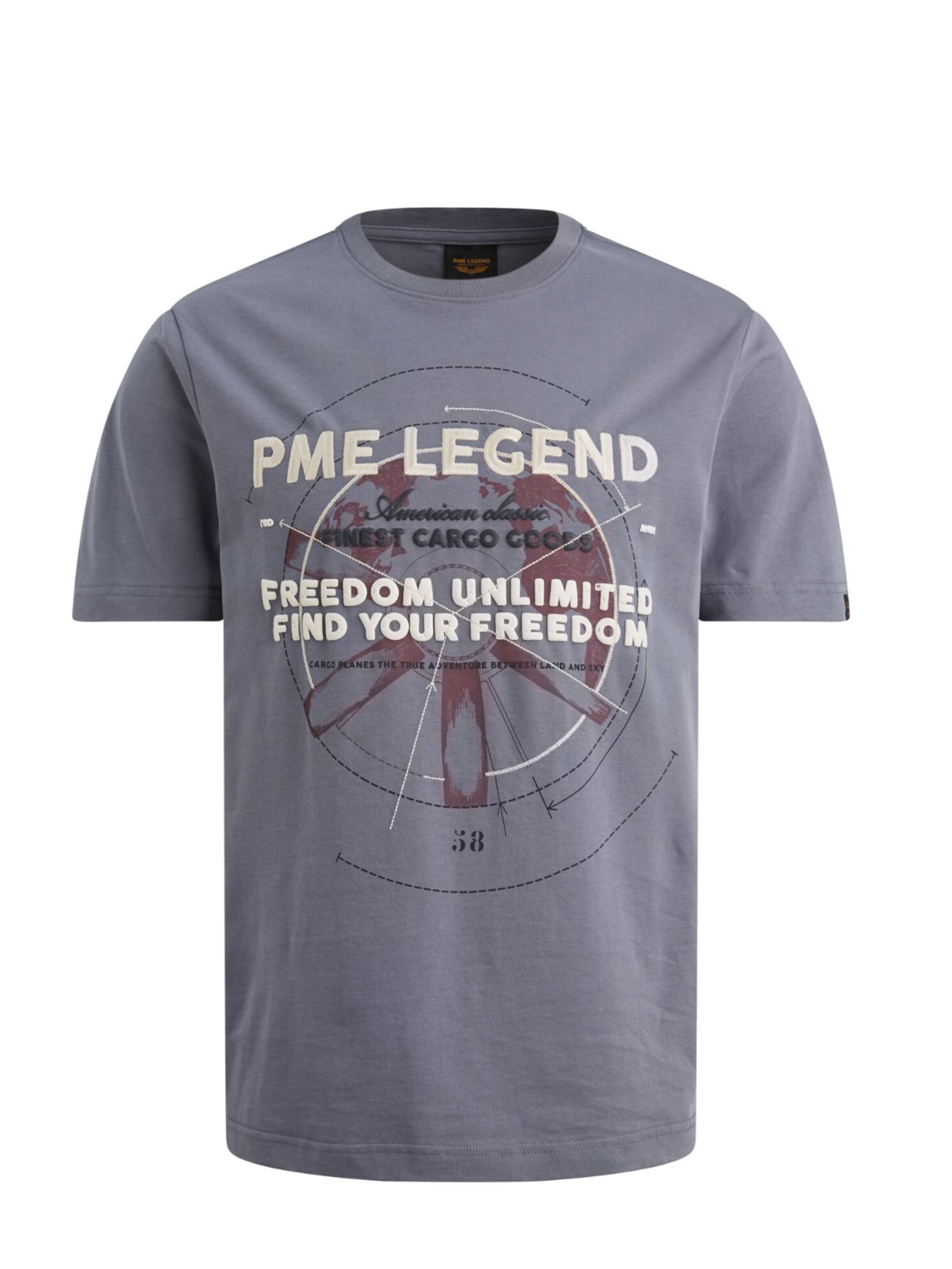 Pme-Legend Shirt 'PME Legend - Heren t-shirt' in Blue: front