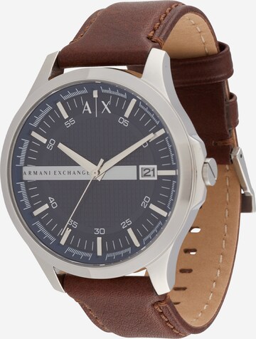 Montre à affichage analogique Emporio Armani en marron : devant