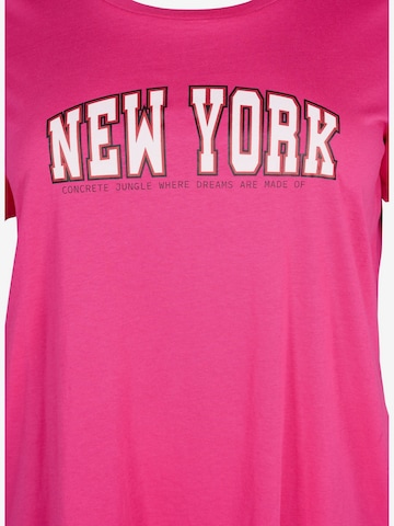 Zizzi Shirt 'Vdave' in Roze