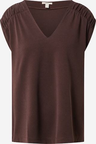 ESPRIT - Camiseta en marrón: frente
