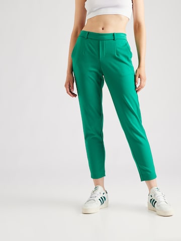 OBJECT Liibuv Voltidega püksid 'Lisa', värv roheline: eest vaates