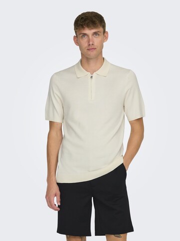 T-Shirt Only & Sons en blanc : devant