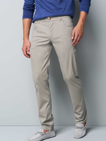 MEYER Slim fit Pants 'M5' in Grey: front