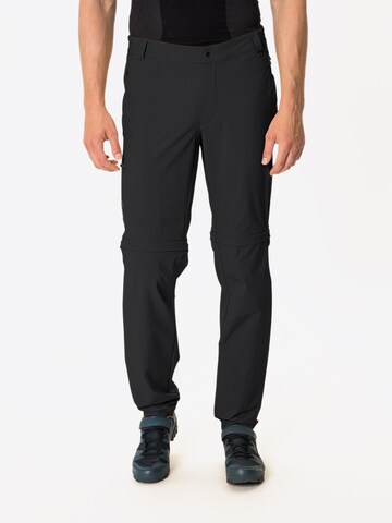 VAUDE Regular Outdoor Pants 'YARAS' in Black: front