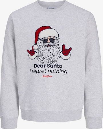 JACK & JONES Sweatshirt 'JJXmas Fun' i hvid: forside