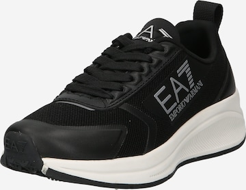 EA7 Emporio Armani - Zapatillas deportivas en negro: frente