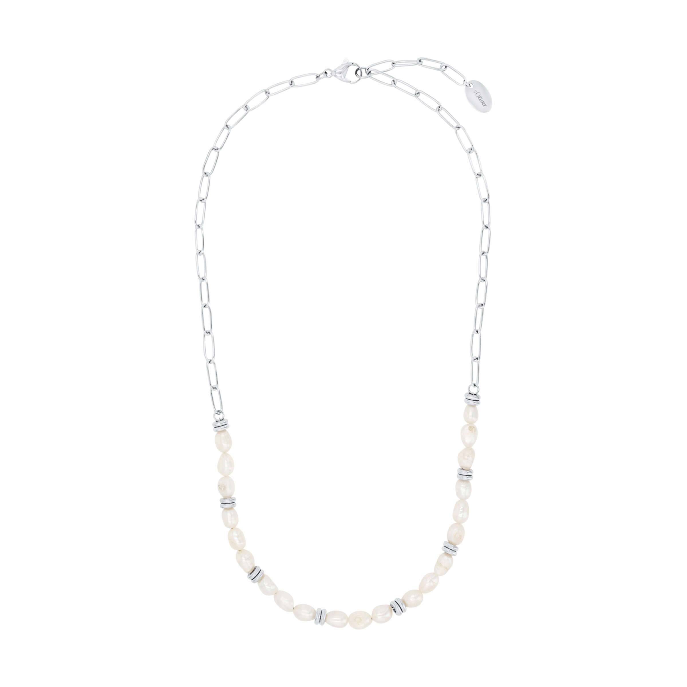 s.Oliver Necklace in Silver: front