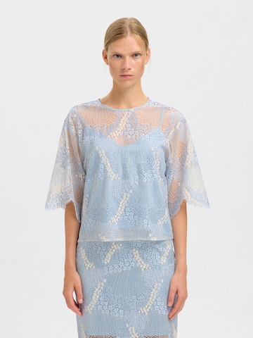 Top di SELECTED in blu: frontale